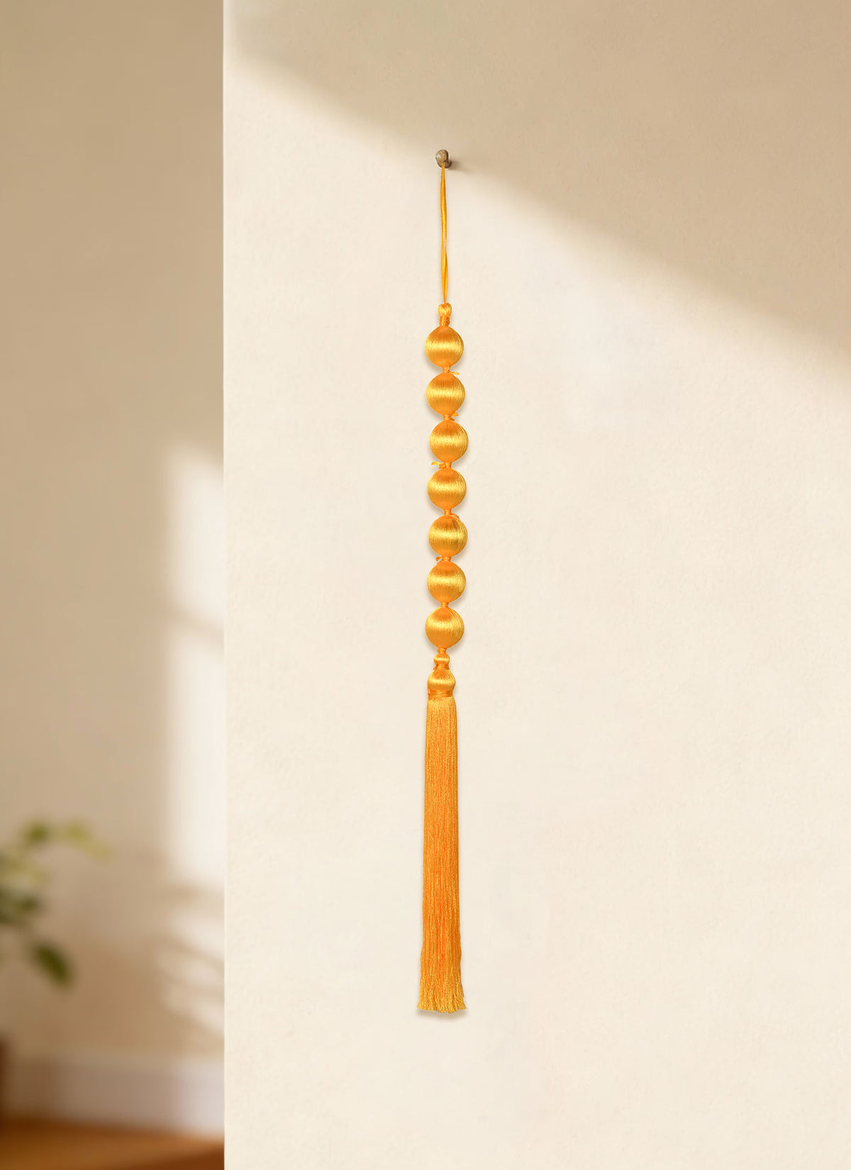 Madhoor Satin Tassel Latkan Yellow 4 Feet 1 Piece