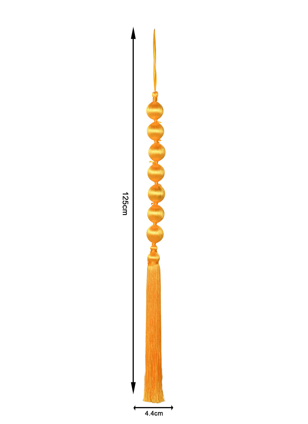 Madhoor Satin Tassel Latkan Yellow 4 Feet 1 Piece