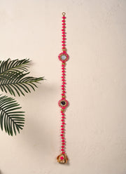 Madhoor Mirror Beads Latkan Rani Pink 4 Feet 1 Piece