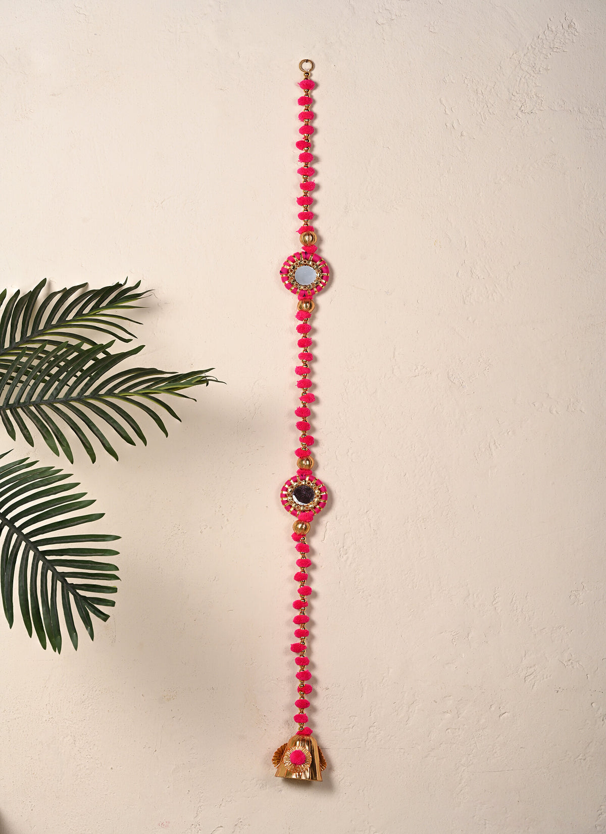Madhoor Mirror Beads Latkan Rani Pink 4 Feet 1 Piece