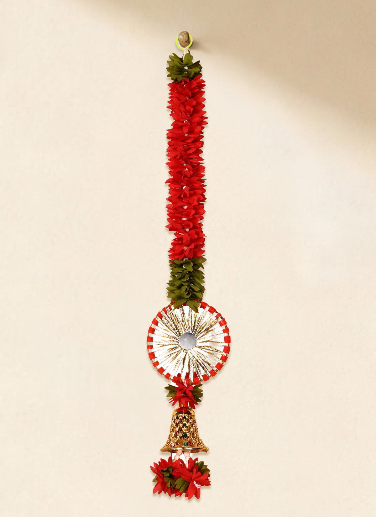 Madhoor Mirror Bells Latkan Red 1.5 Feet Set of 2