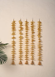 Madhoor Layered Bells Latkan Gold-Tone 3 Feet Set of 5