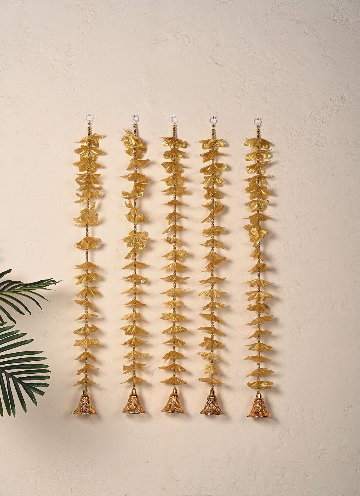 Madhoor Layered Bells Latkan Gold-Tone 3 Feet Set of 5
