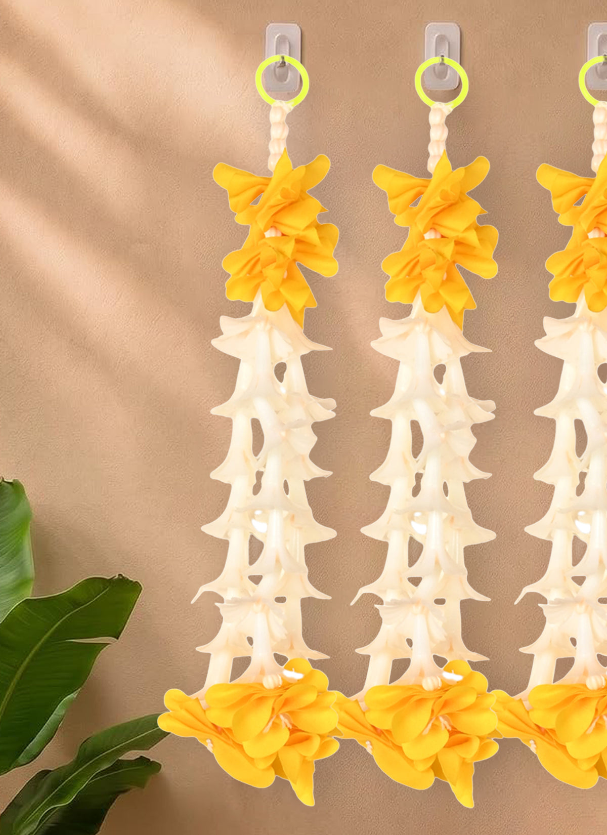 Madhoor Bloom Trail Latkan Yellow 10 Inches Set of 5