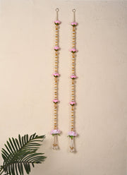 Madhoor Pearl Lotus Latkan Baby Pink 3 Feet 1 Piece