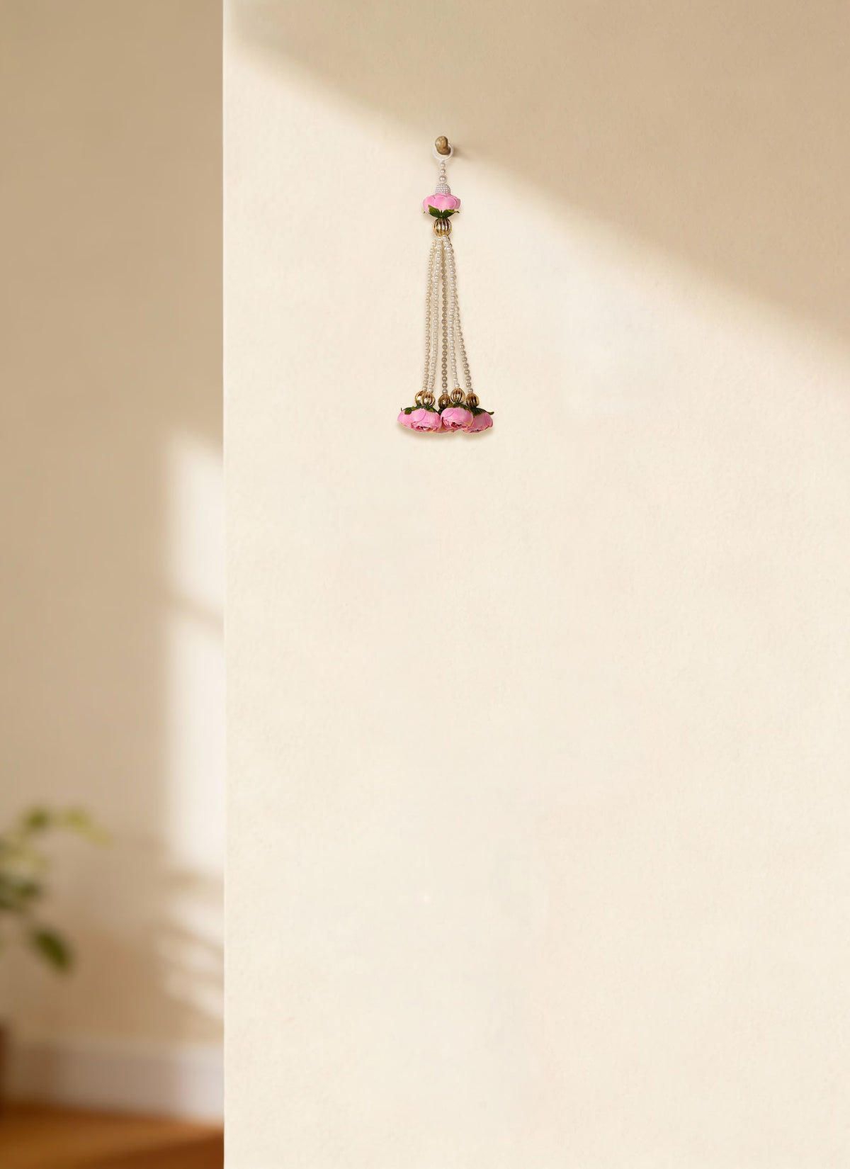 Madhoor Pearl Foot Latkan Rose Baby Pink Set of 2