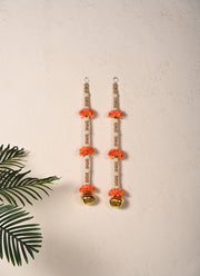 Madhoor Pearl Marigold Latkan Orange 20 Inches Set of 2