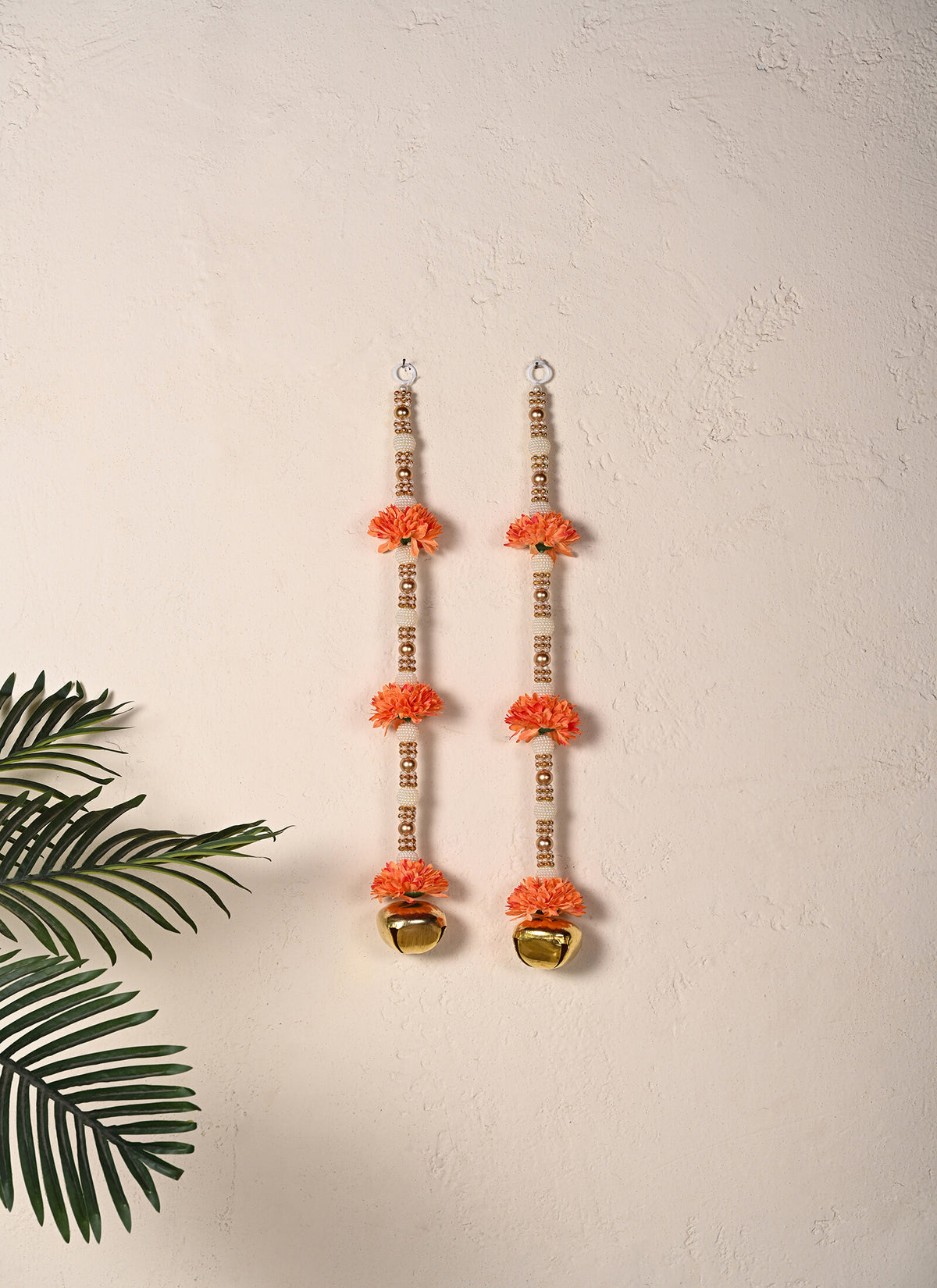 Madhoor Pearl Marigold Latkan Orange 20 Inches Set of 2
