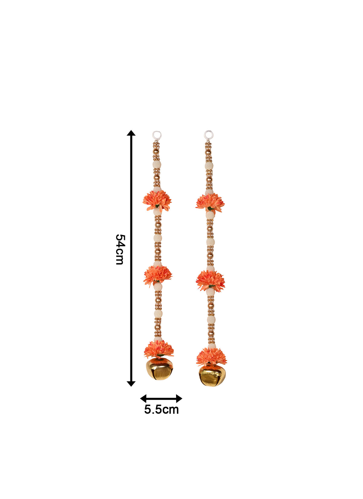 Madhoor Pearl Marigold Latkan Orange 20 Inches Set of 2