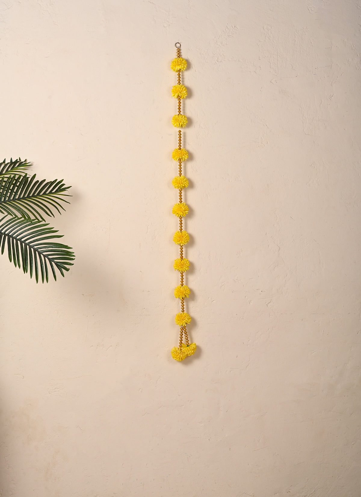 Madhoor Beads Latkan Gold-Tone White Cream 3 Feet 1 Piece