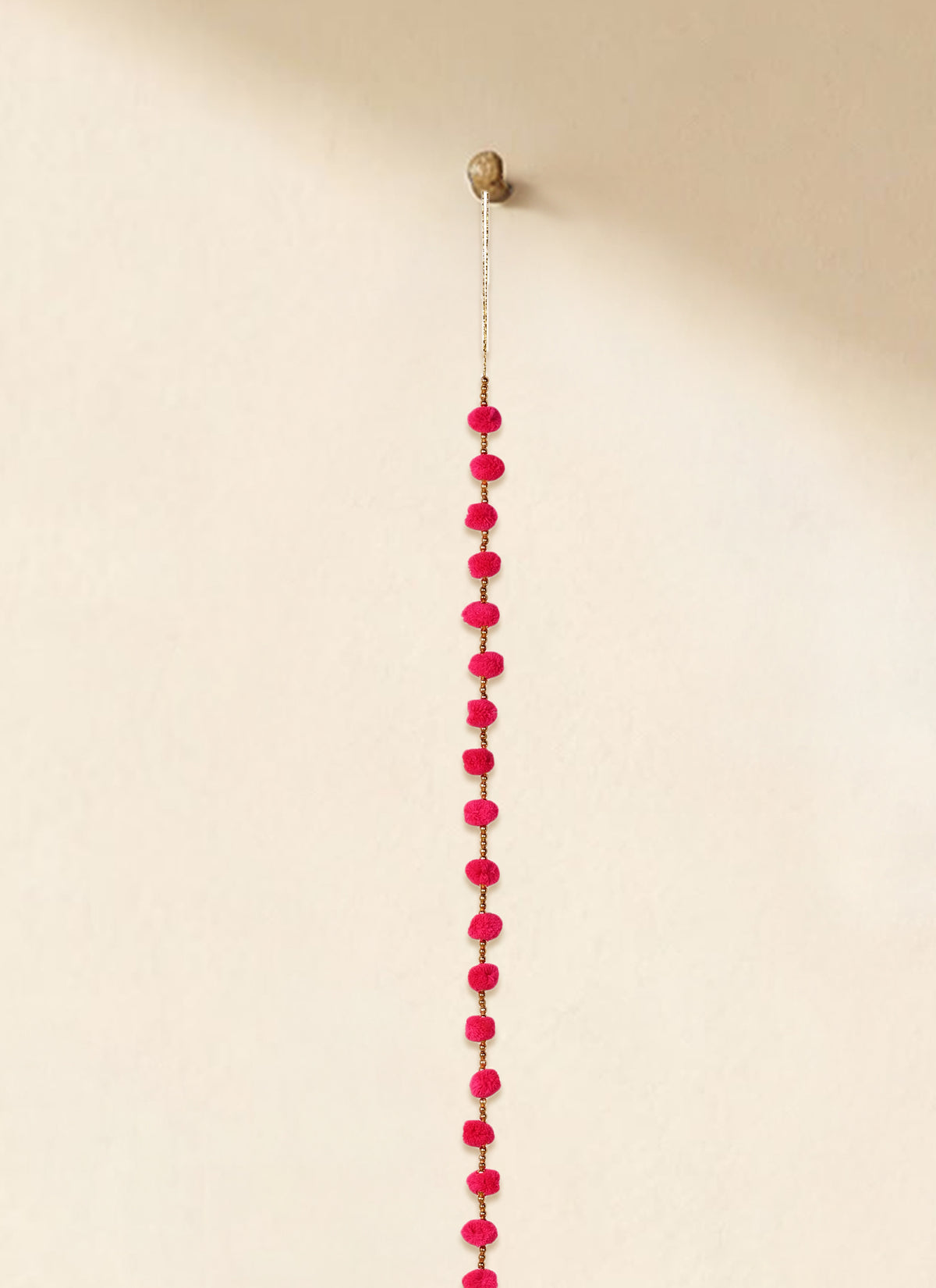 Madhoor Pompom Layered Latkan Rani Pink 4 Feet 1 Piece