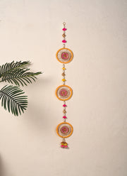 Madhoor Wheel Drop Latkan Yellow Pink 4 Feet 1 Piece