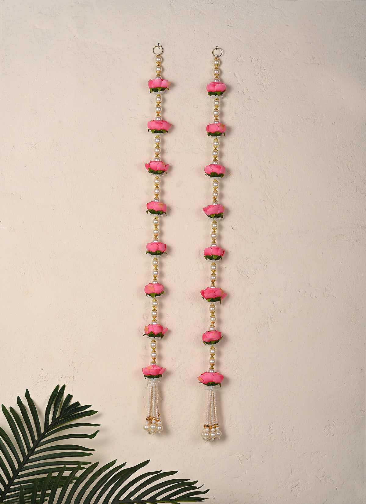 Madhoor Pearl Strand Latkan Peach 30 Inches Set of 2