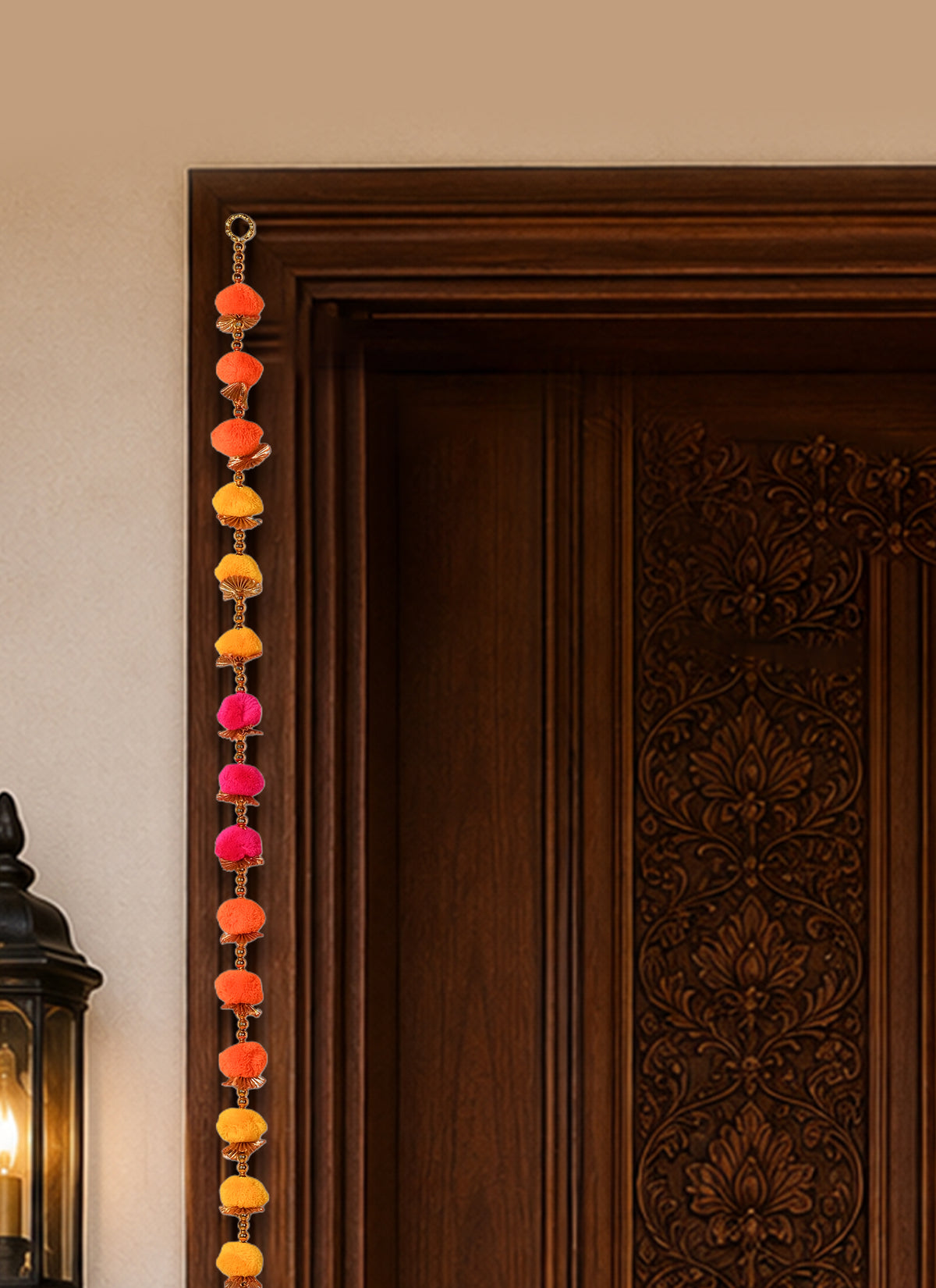 Madhoor Tassels Latkan Orange Yellow Pink Set of 2