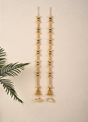 Madhoor Jhumka Tassel Latkan Yellow 3 Feet Set of 2