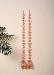 Madhoor Jhumka Tassels Latkan Baby Pink Cream 3 Feet Set of 2