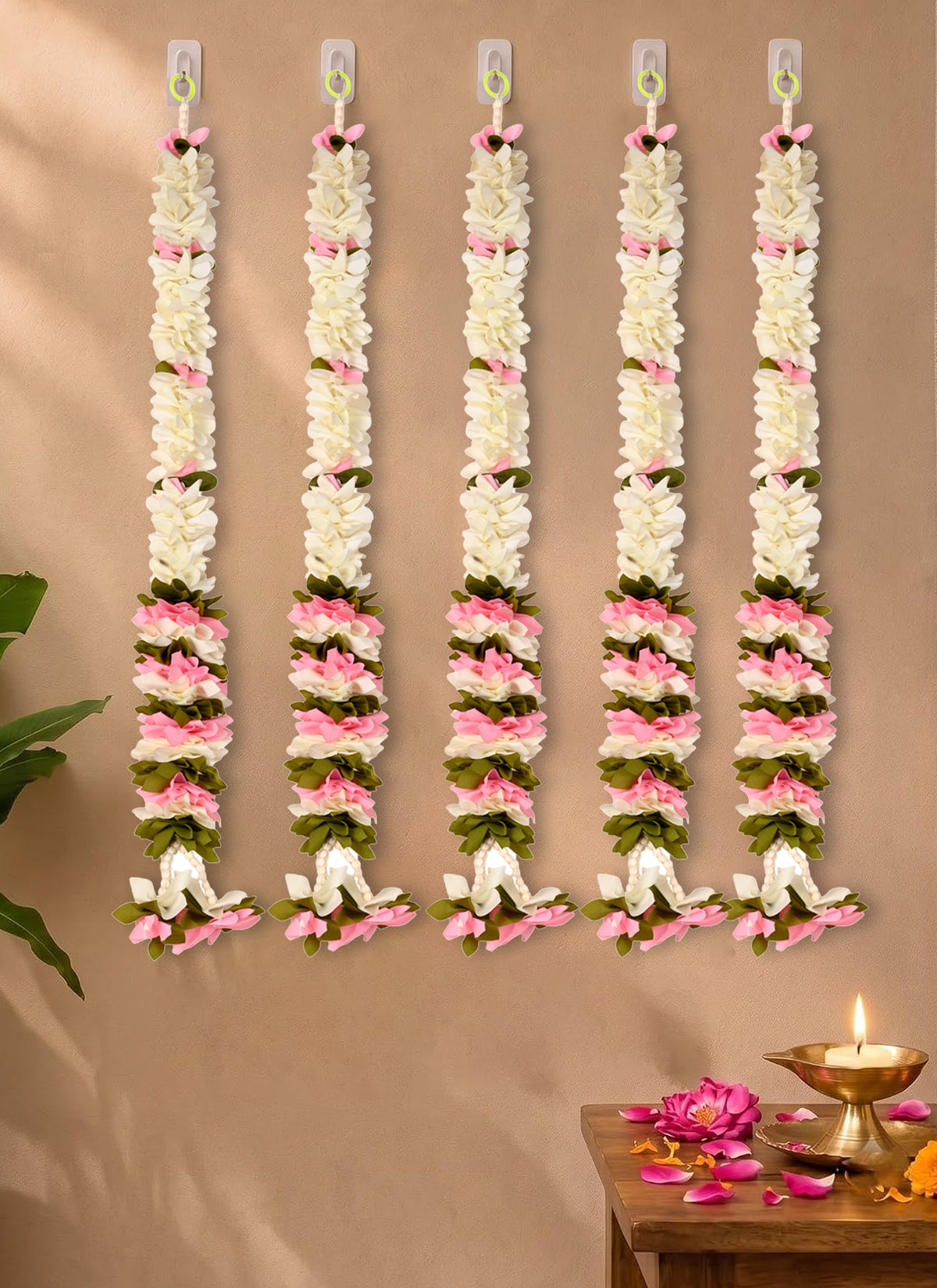 Madhoor Blossom Latkan Baby Pink 2 Feet Set of 5