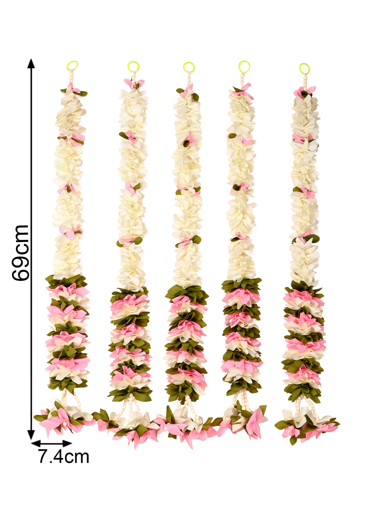 Madhoor Blossom Latkan Baby Pink 2 Feet Set of 5