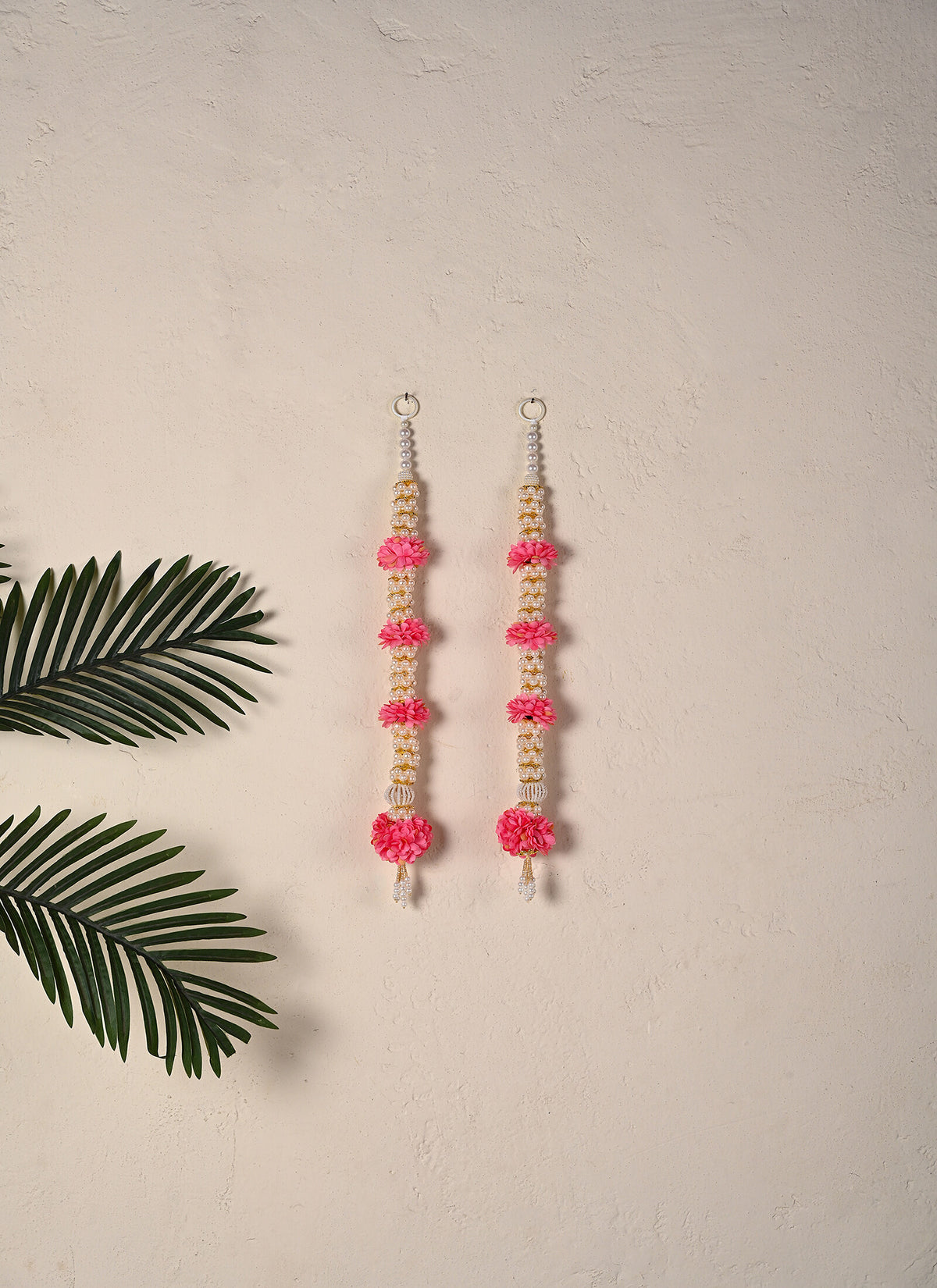 Madhoor Multistrand Beads Latkan Pink 1.5 Feet Set of 2