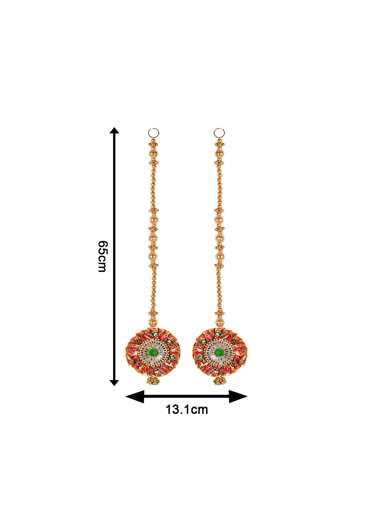 Madhoor Mirror Latkan Red Green Set of 2