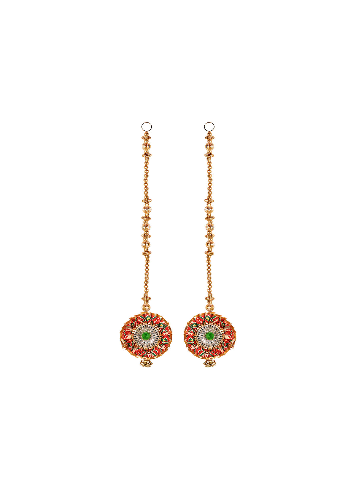 Madhoor Mirror Latkan Red Green Set of 2