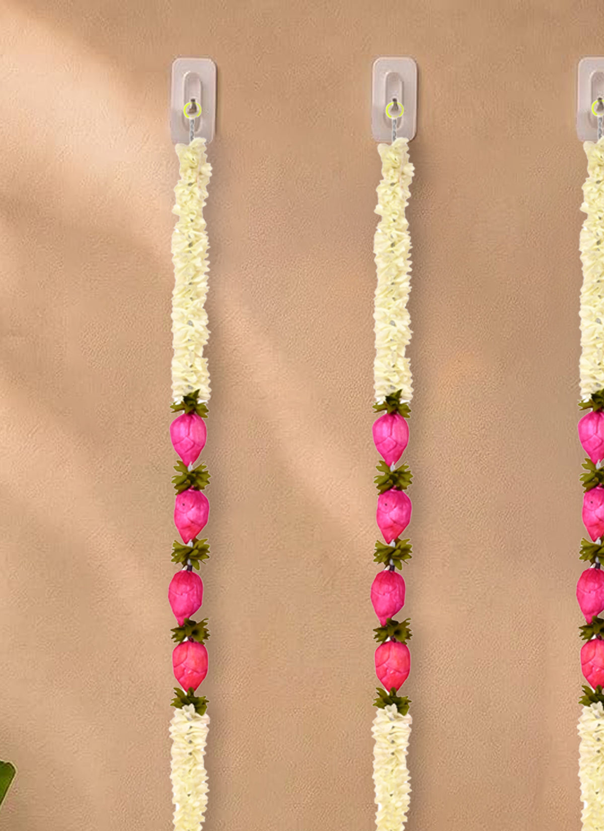 Madhoor Rosebud Latkan Cream Pink 4 Feet Set of 5
