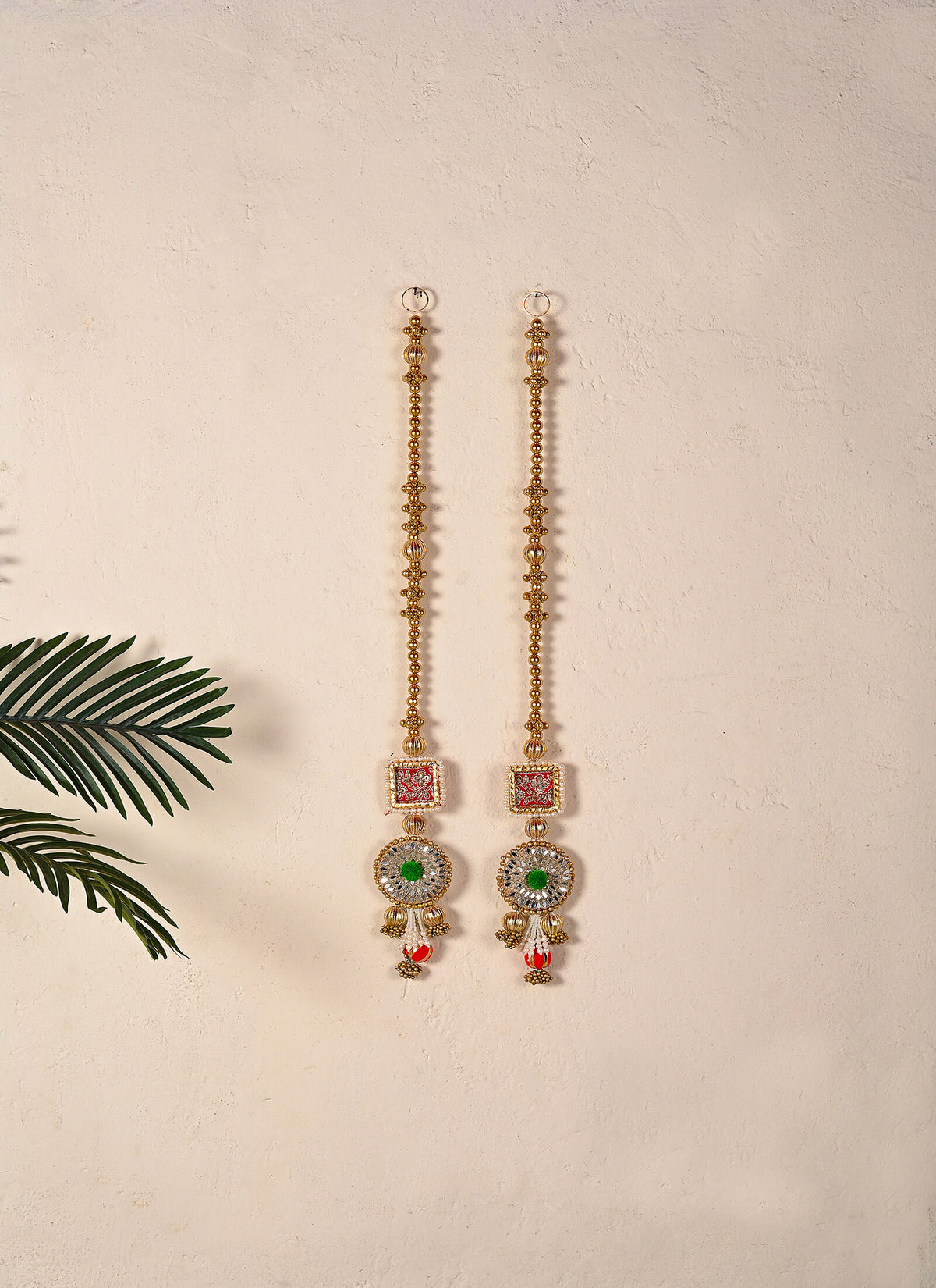 Madhoor Pearl Latkan Gold-Tone Set of 2