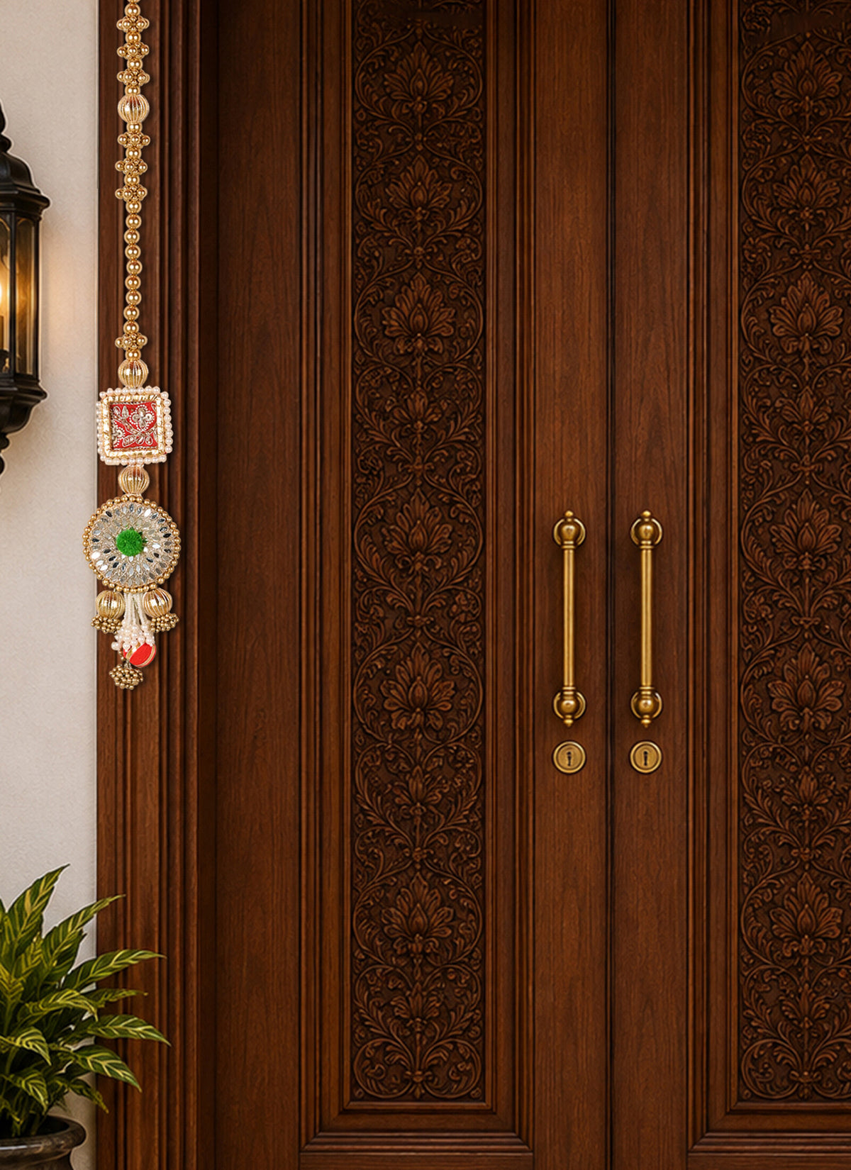 Madhoor Pearl Latkan Gold-Tone Set of 2