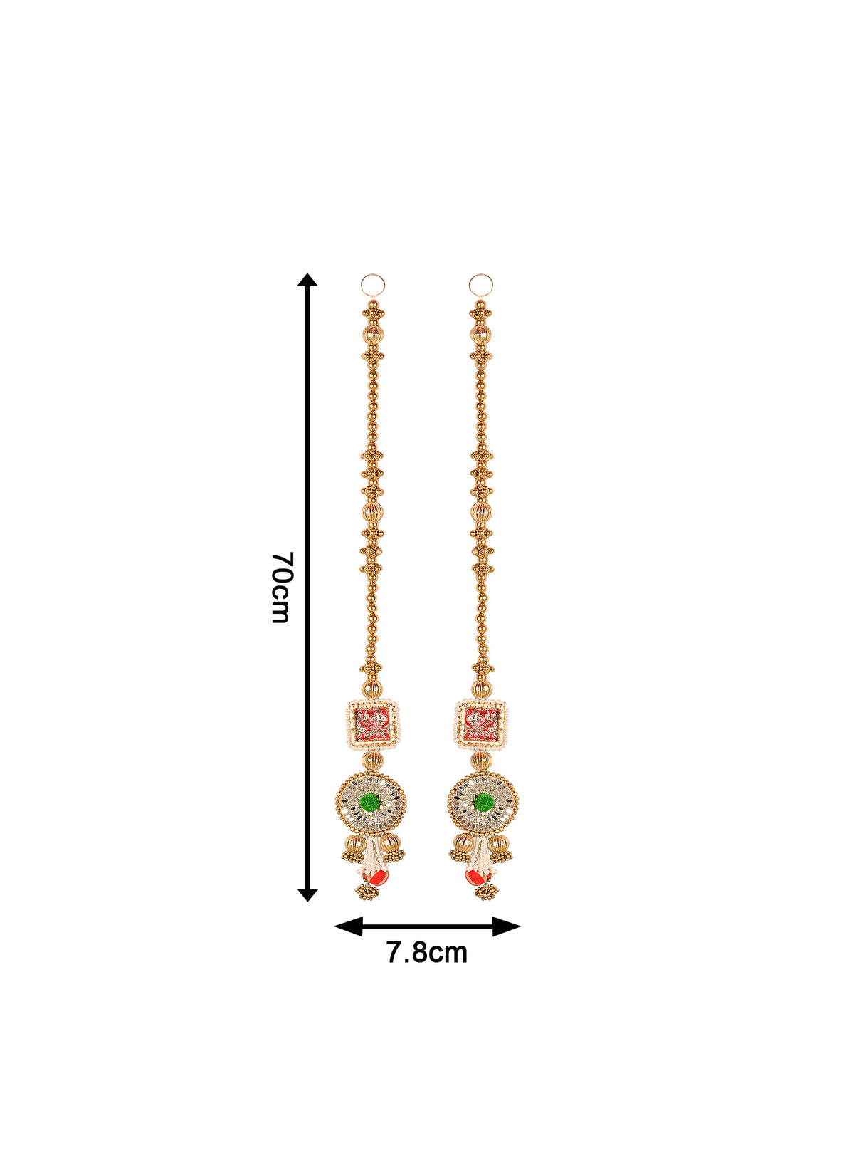 Madhoor Pearl Latkan Gold-Tone Set of 2