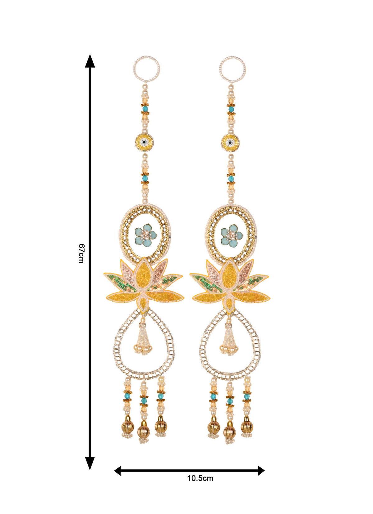 Madhoor Evil Eye Latkan Multicolour 3 Feet Set of 2