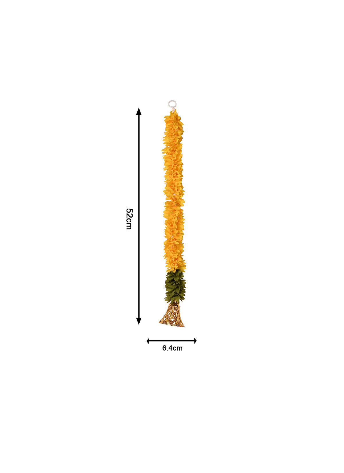 Madhoor Flower Bells Latkan Multicolour Yellow 2 Feet Set of 5