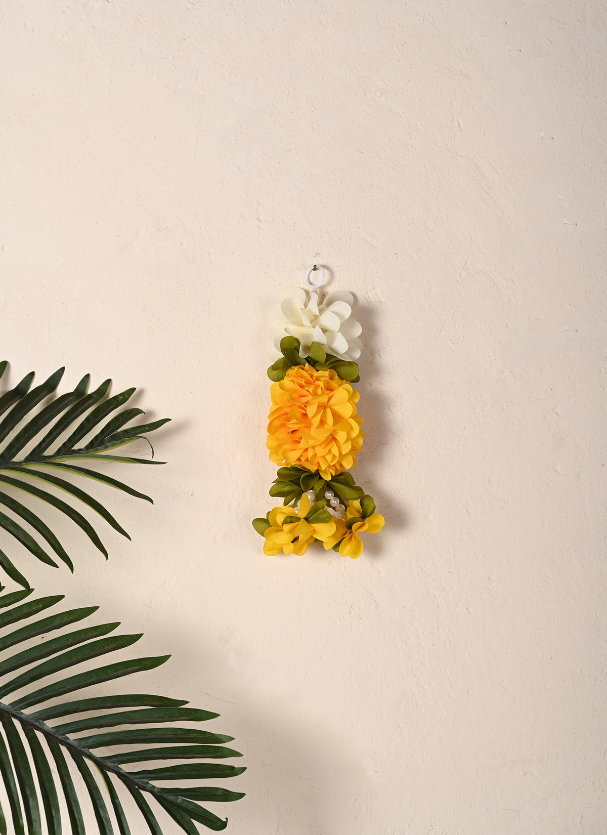Madhoor Flower Garland Marigold Latkan Yellow 10 Inches Set of 5