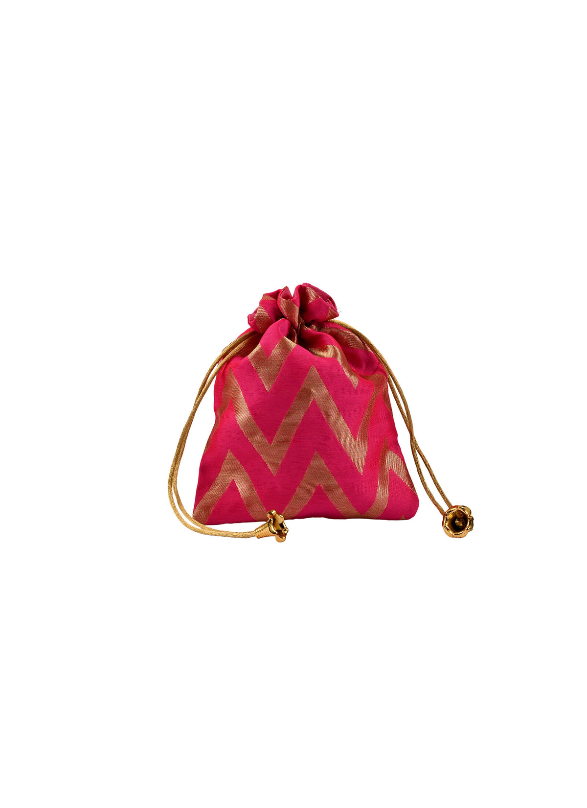 Madhoor Zigzag Potli Gift Bag Dark Pink 5 x 7 Inches 1 Piece