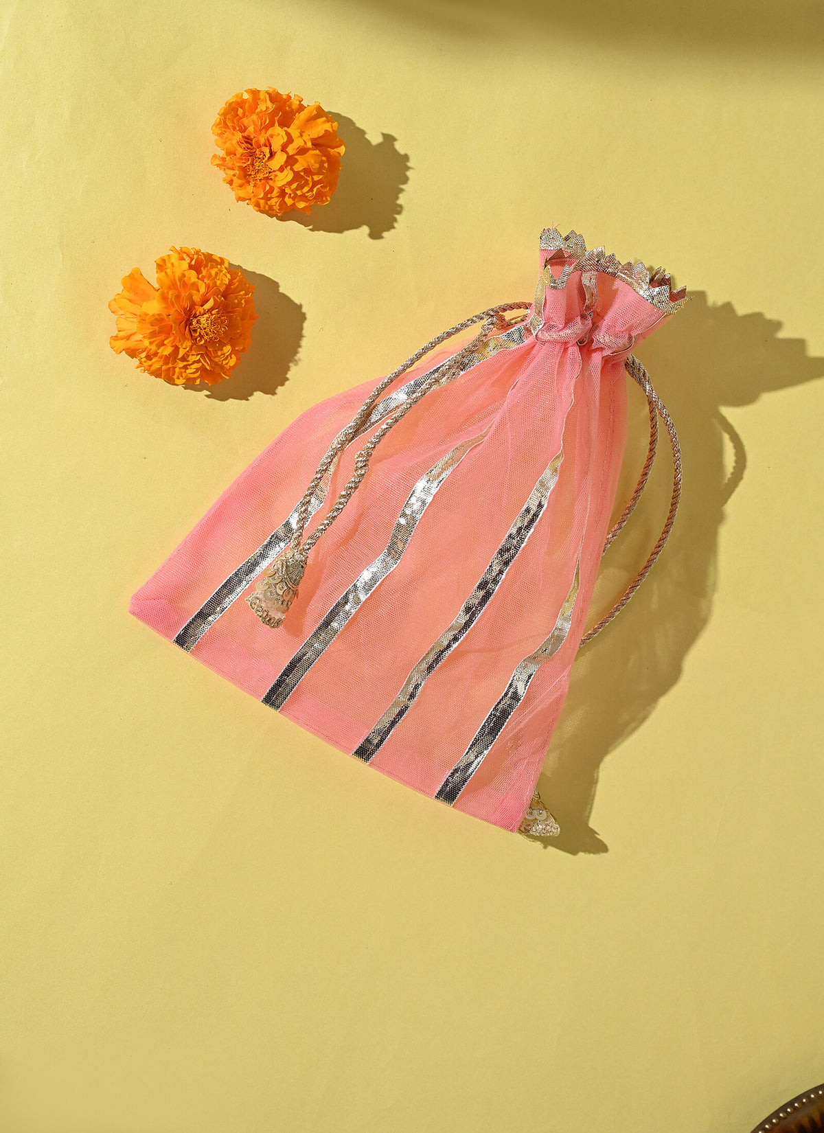 Madhoor Gota Patti Potli Gift Bag Multicolour 7 x 9 Inches