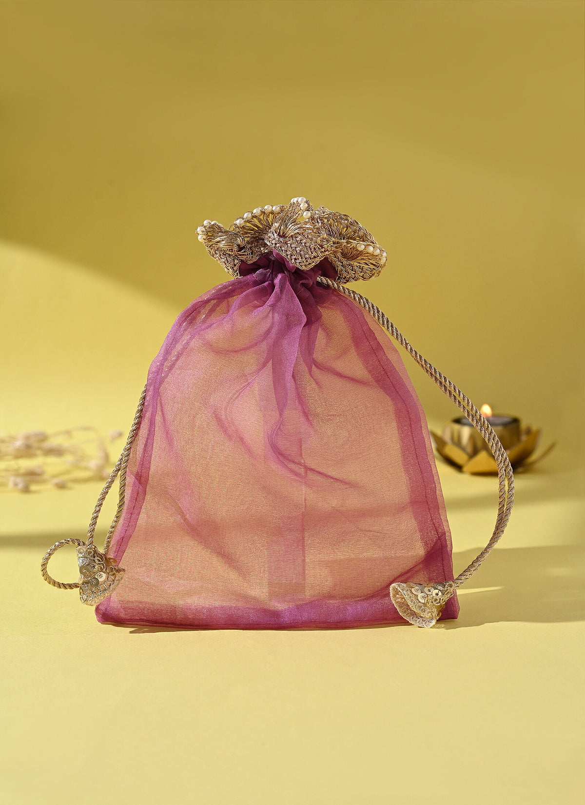 Madhoor Tassel Potli Gift Bag Multicolour 5 x 7 Inches