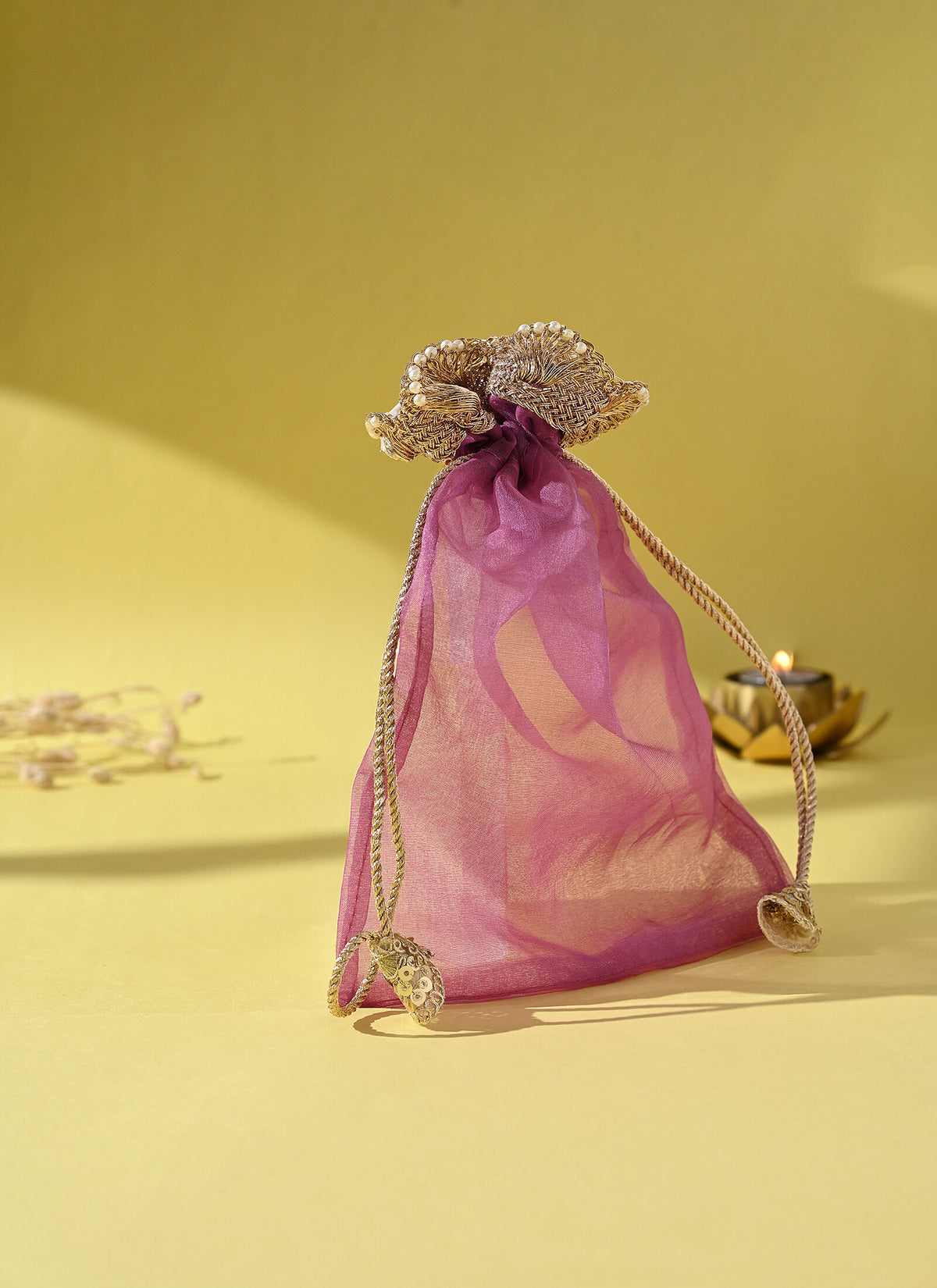 Madhoor Tassel Potli Gift Bag Multicolour 5 x 7 Inches