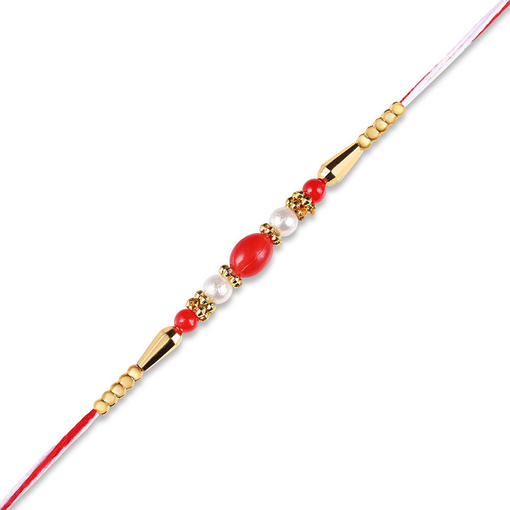 Madhoor Gemstone Rakhi Orange 1 Piece