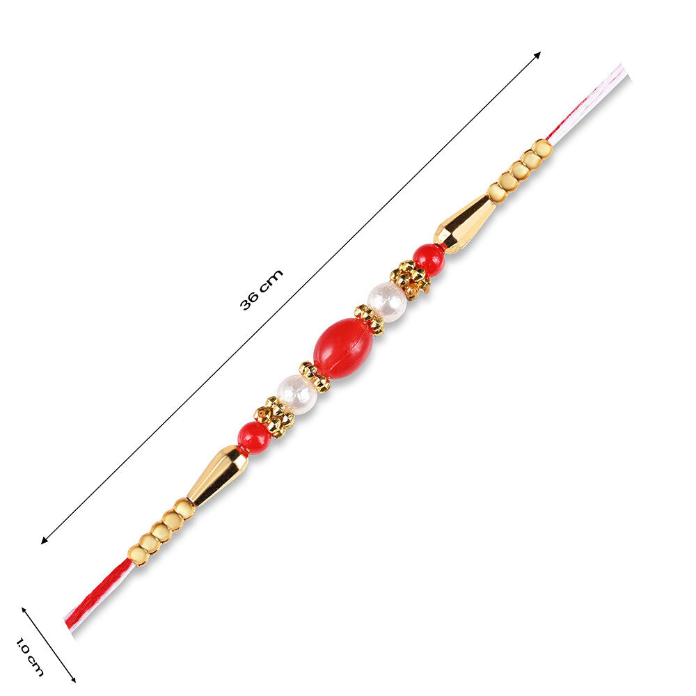 Madhoor Gemstone Rakhi Orange 1 Piece