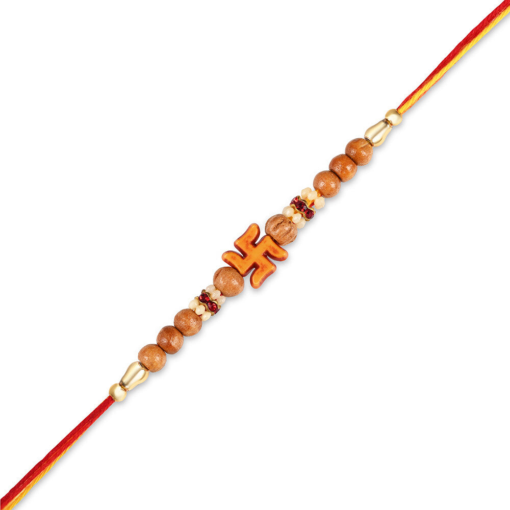 Madhoor Swastik Rakhi Red 1 Piece