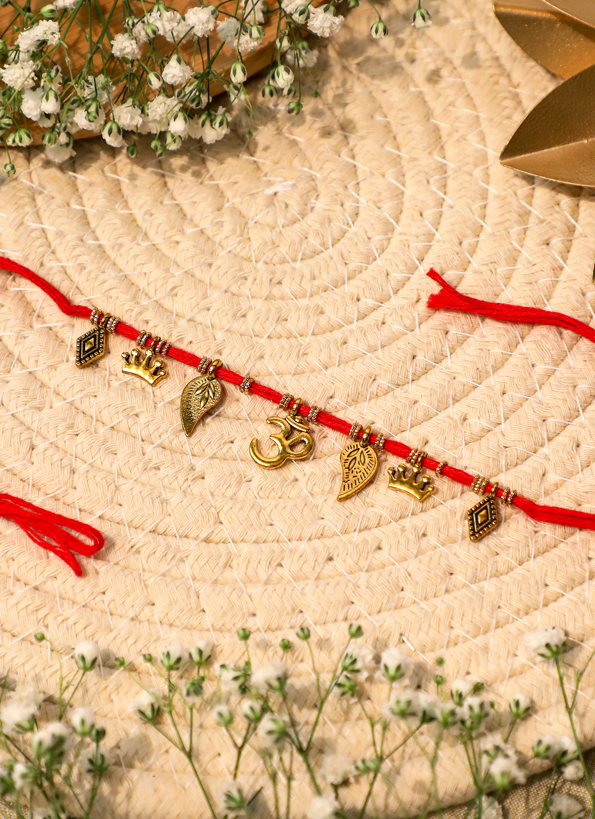 Madhoor Hanging Charm Rakhi Red 1 Piece