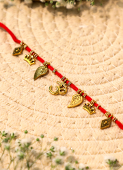 Madhoor Hanging Charm Rakhi Red 1 Piece