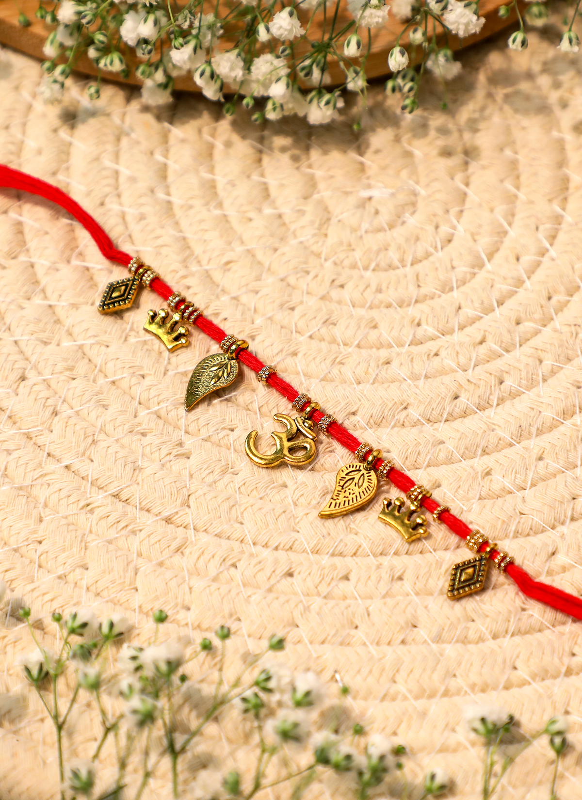Madhoor Hanging Charm Rakhi Red 1 Piece