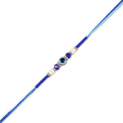 Madhoor Evil Eye Crystal Rakhi Blue 1 Piece