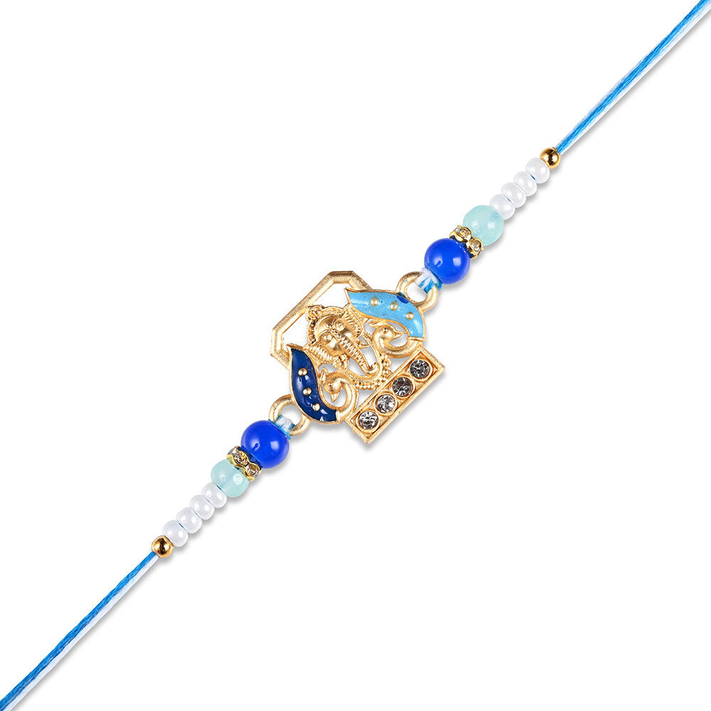Madhoor Ganesha Rakhi Blue 1 Piece