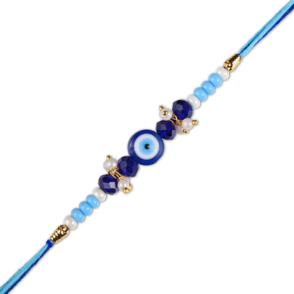 Madhoor Evil Eye Triple Rakhi Blue 1 Piece