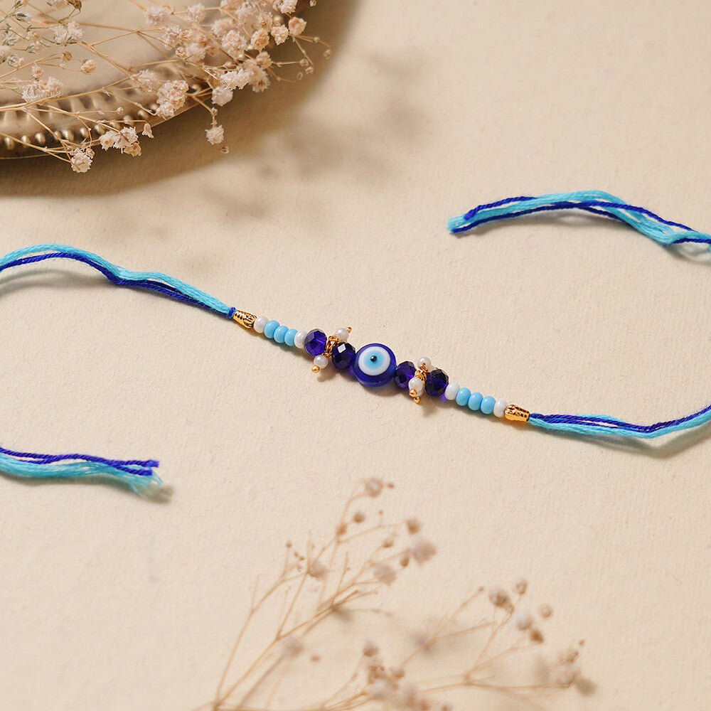 Madhoor Evil Eye Triple Rakhi Blue 1 Piece