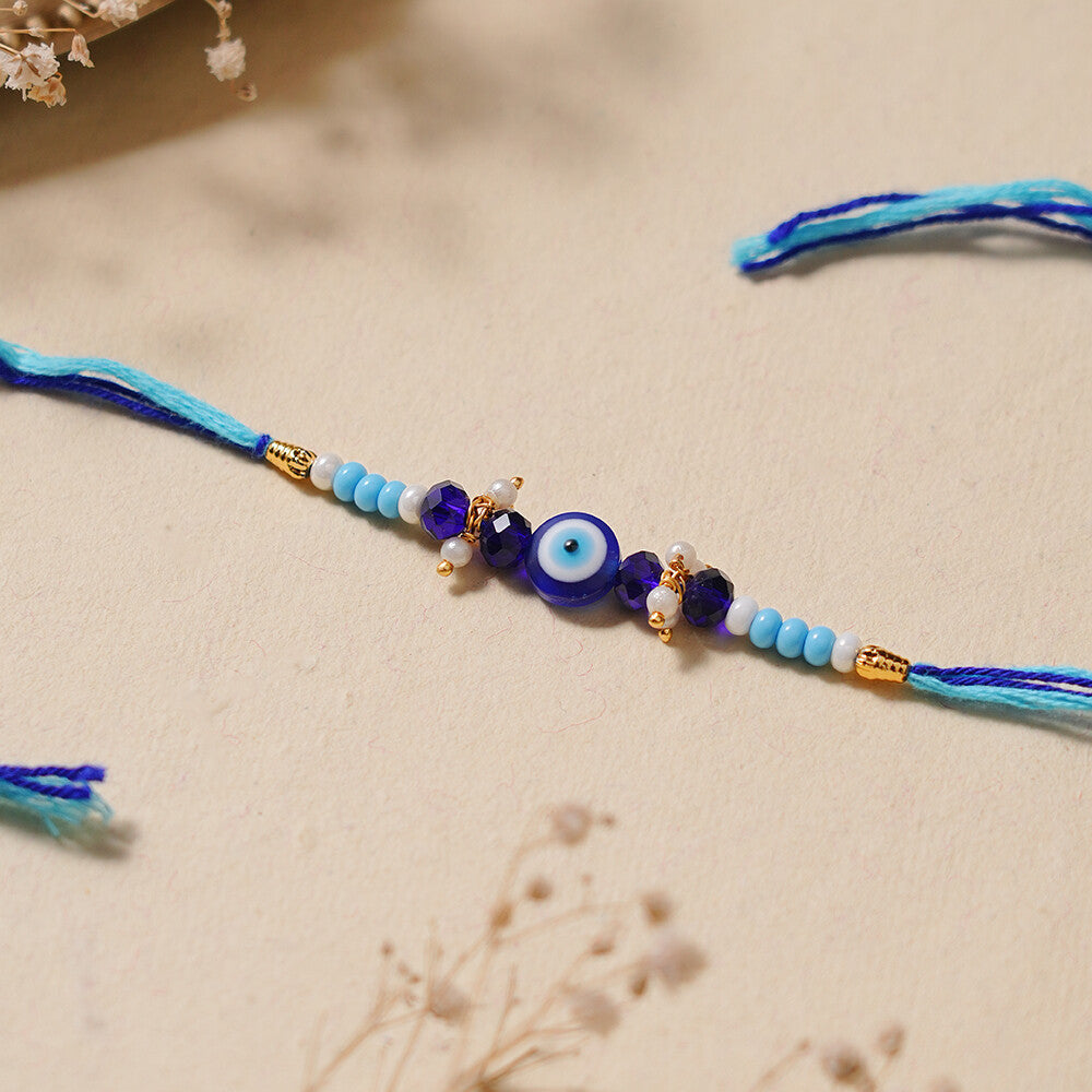 Madhoor Evil Eye Triple Rakhi Blue 1 Piece