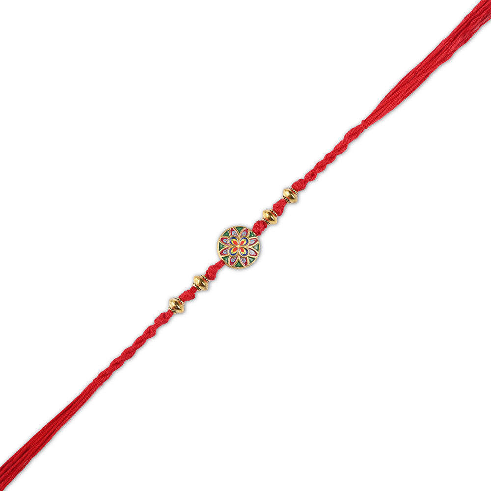 Madhoor Meenakari Rakhi Red 1 Piece