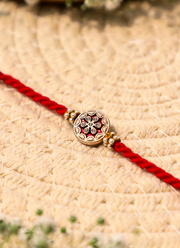 Madhoor Flower Rakhi Red 1 Piece