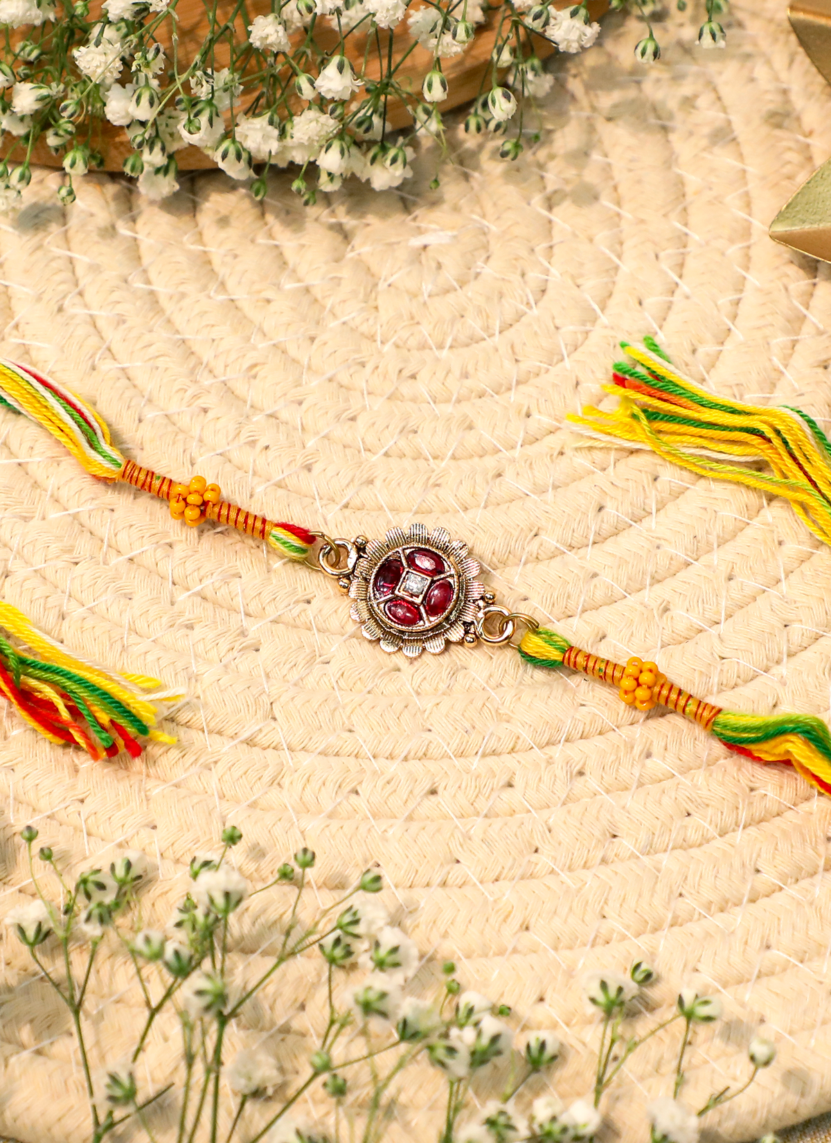 Madhoor Kundan Rakhi Multicolour 1 Piece